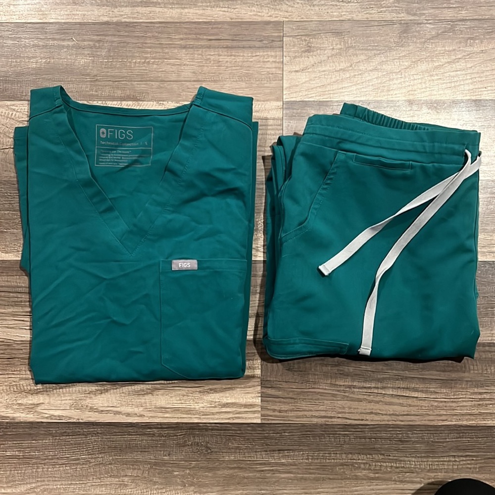 Figs Scrub Set Hunter Green